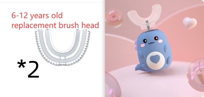 Children'S Electric Toothbrush Food Grade Silicone Oral 360 Degree Automatic Usb Charging Smart Children'S Toothbrush U-Shaped