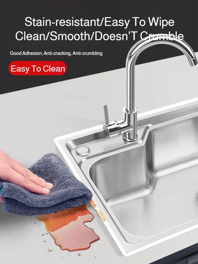 White Plastic Steel Mud Waterproof Glue Bathroom Toilet Waterproof and Mildew Proof Caulking Glue Sealing Kitchen Sink Dedicated