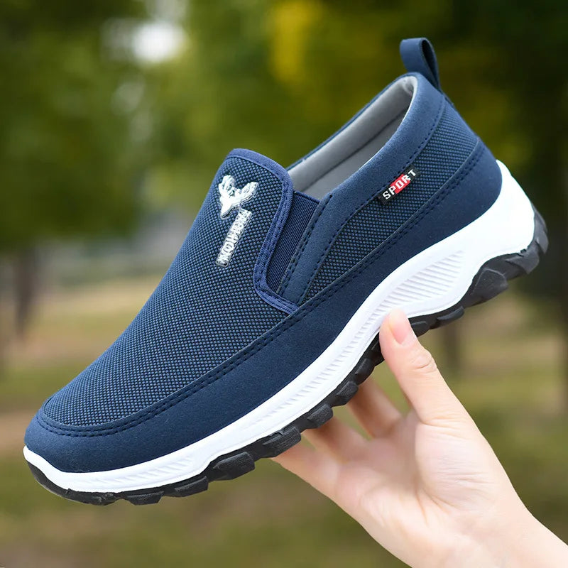Men Sneakers Breathable Orthopedic Travel Plimsolls Slip On Comfortable for Outdoor Activity Hiking Walking
