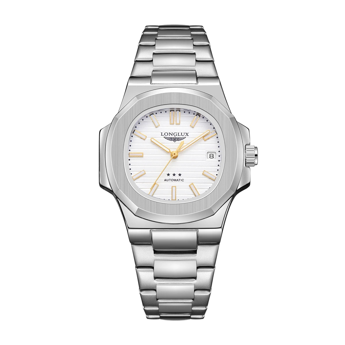 Men automatic watch business date mechanical watches waterproof stainless steel luminous luxury mens watch boyfriend gift