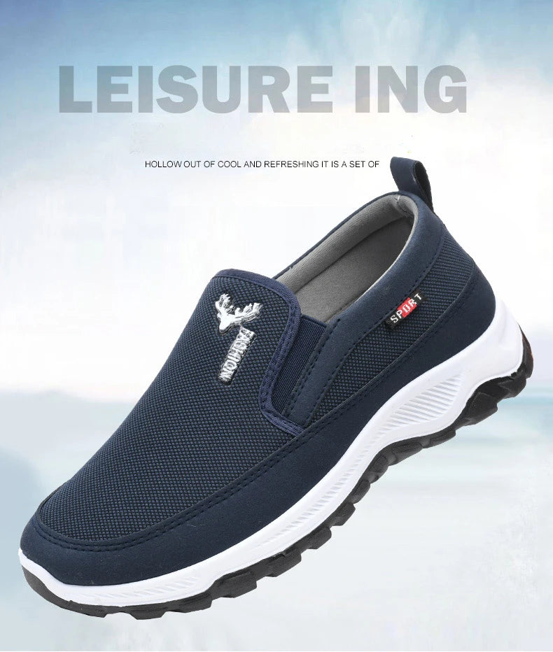 Men Sneakers Breathable Orthopedic Travel Plimsolls Slip On Comfortable for Outdoor Activity Hiking Walking
