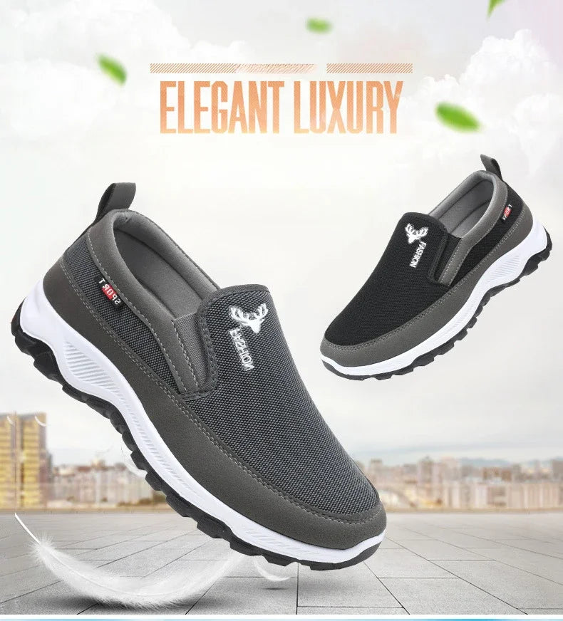 Men Sneakers Breathable Orthopedic Travel Plimsolls Slip On Comfortable for Outdoor Activity Hiking Walking