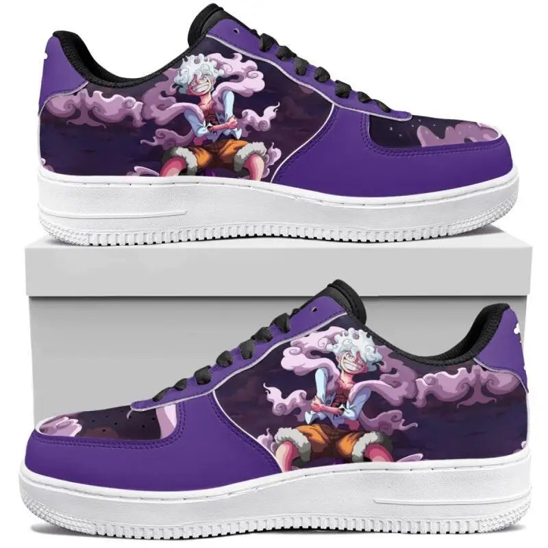 One Piece Anime High Top Shoes Leisure Male Female Basketball Shoes Sneakers Monkey D. Luffy Couple Shoes Customizable Gift