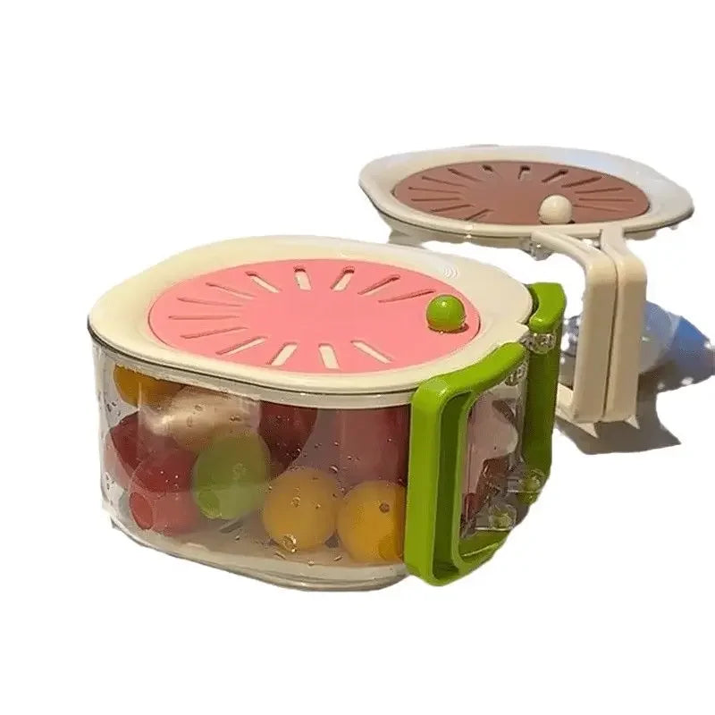 Kitchen Good Helper Tap Washing Basin Filter Water Drain Basket Food Grade Plastic Fruit Washing Basket Cute Food Drain Basket