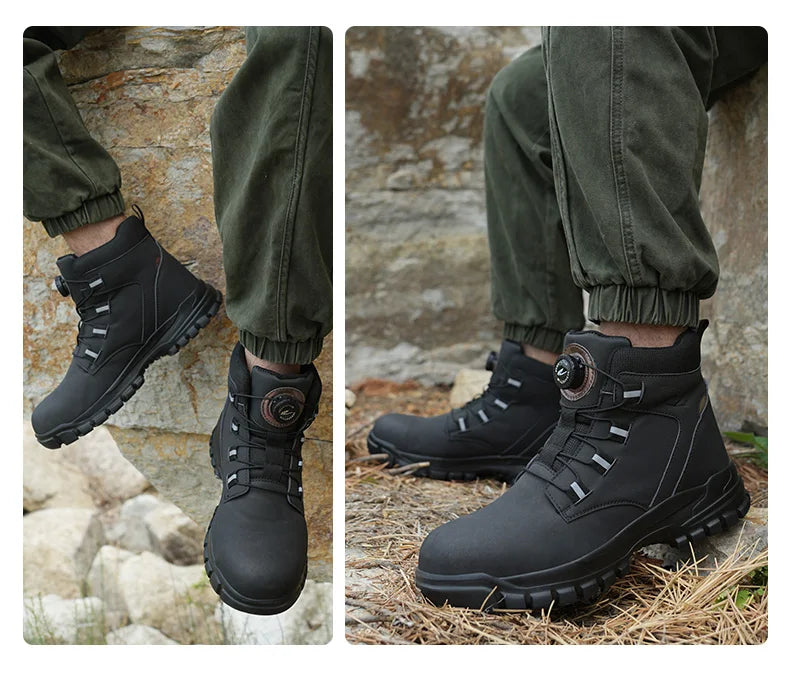 Work Safety Boots Men Waterproof Security Boots lightweight Industrial Steel Toe Work Shoes Protective Men Safety Shoes Size 48