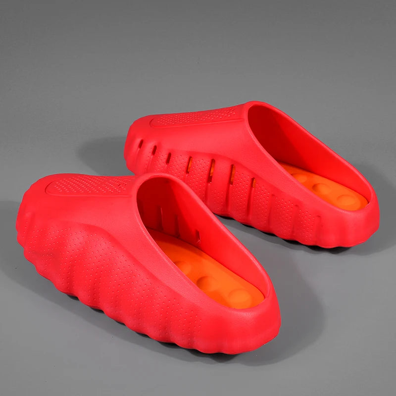 New Slippers Outdoor Soft Thick Sole Slides Breathable Sandals Non-Slip Bathroom Slippers Lightweight Summer Beach Sandals