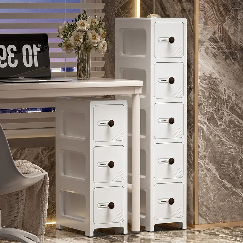 17 cm drawer-type slit storage cabinet, ultra-narrow slit cabinet for refrigerator, multi-layer storage rack for bathroom