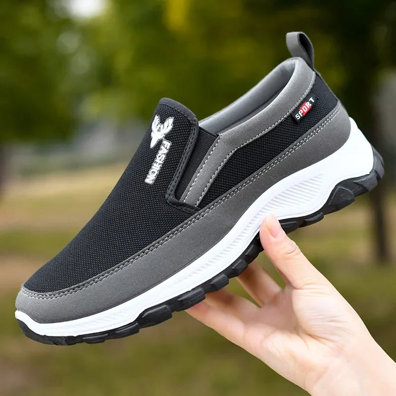 Men Sneakers Breathable Orthopedic Travel Plimsolls Slip On Comfortable for Outdoor Activity Hiking Walking
