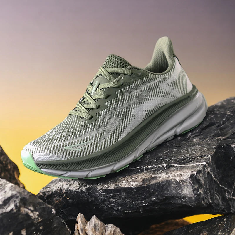 Running Shoes Luxury Shoes Couple Outdoor Sneakers Cushioning Breathable Mesh Off-road Trainer Shoes Race Non-Slip Fashion
