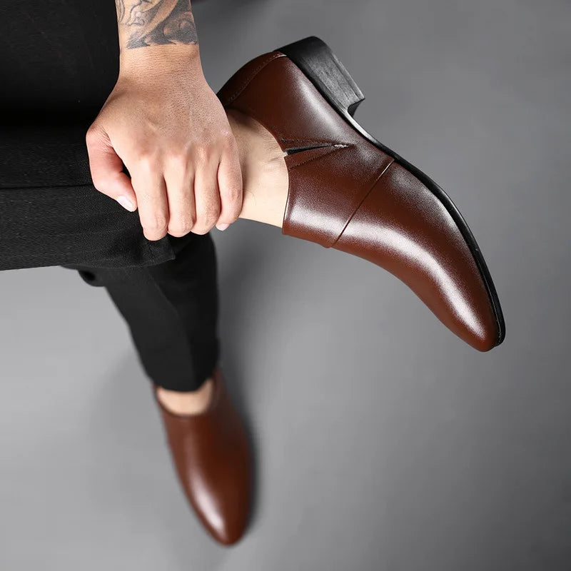 Oxfords Leather Shoes for Men Luxury Big Size 38-50 Men Dress Shoes Business Party Wedding Office Work Shoe 2025 New Men Loafers