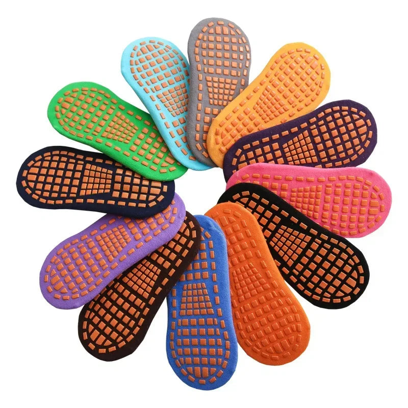 10 Pairs Kids Adults Anti-Slip Socks Parent-Child Trampoline Sock Cotton Children Socks Sports Boys Girls Outside Baby Socks (Copy)