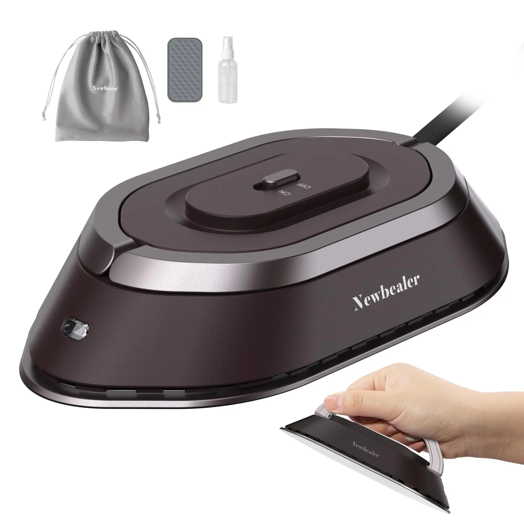 YUNCHI Portable Mini Electric Iron Dual-voltage Non-steam Travel Dry Iron 100-240V