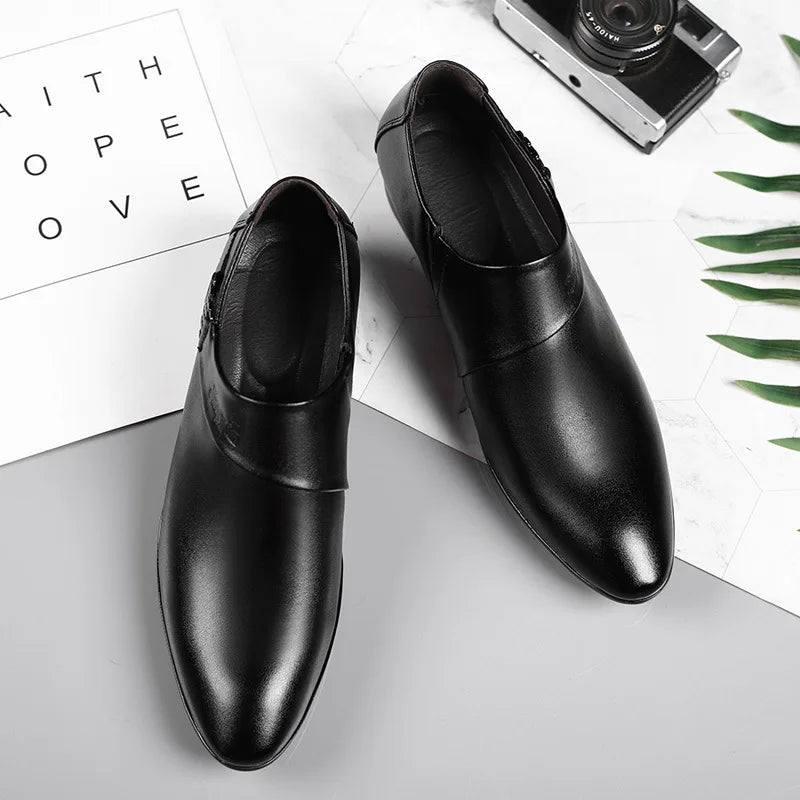 Oxfords Leather Shoes for Men Luxury Big Size 38-50 Men Dress Shoes Business Party Wedding Office Work Shoe 2025 New Men Loafers