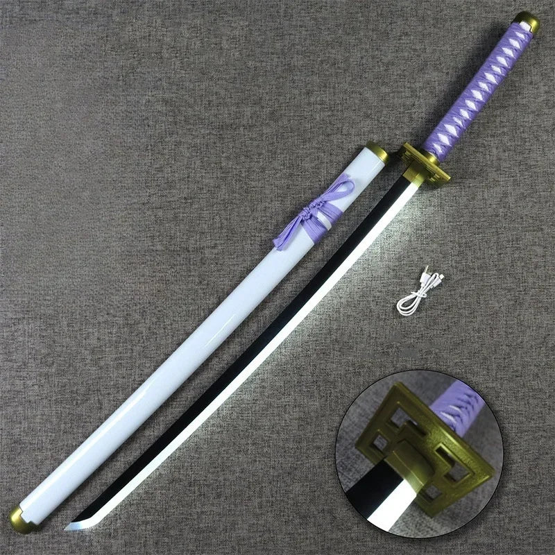 Luminous Bleach Katana Led Light Rukia Sword Anime Ichigo Cosplay Prop Ninja Knife Real Japanese Katana Bright Samurai Sabre Toy