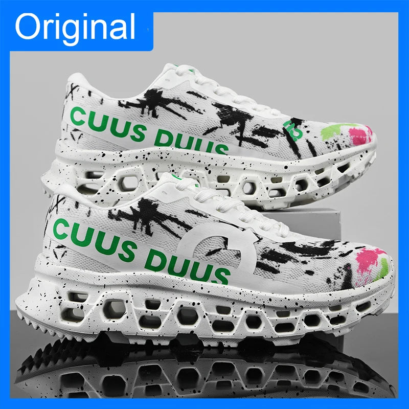 Men Sneakers High-quality Mesh Breathable Hollow Out Soft Sole Rebound Anti Slip Marathon Sports Shoes Comfort Outdoor Running