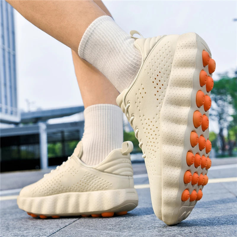 New Shoes Massage Particles Supercritical Cushioning Breathable Knit Sports Sneakers Non-slip Walking Shoe