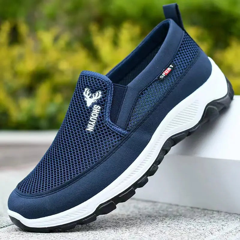 Men Sneakers Breathable Orthopedic Travel Plimsolls Slip On Comfortable for Outdoor Activity Hiking Walking