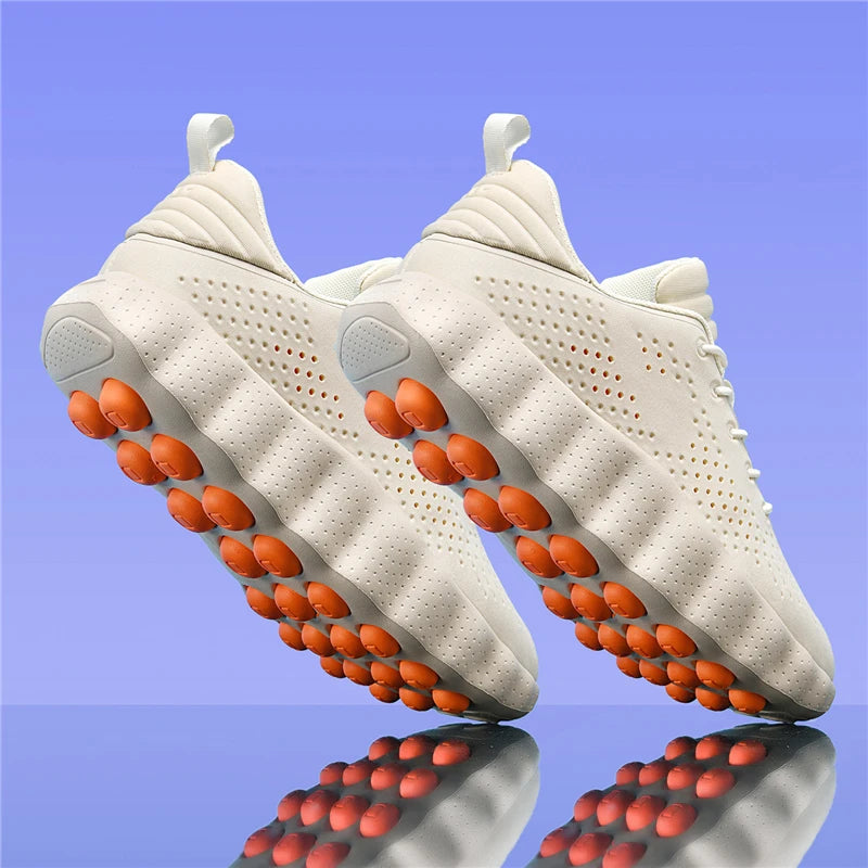 New Shoes Massage Particles Supercritical Cushioning Breathable Knit Sports Sneakers Non-slip Walking Shoe