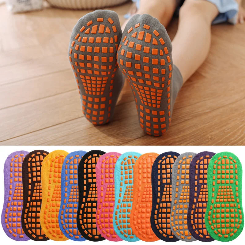 10 Pairs Kids Adults Anti-Slip Socks Parent-Child Trampoline Sock Cotton Children Socks Sports Boys Girls Outside Baby Socks (Copy)
