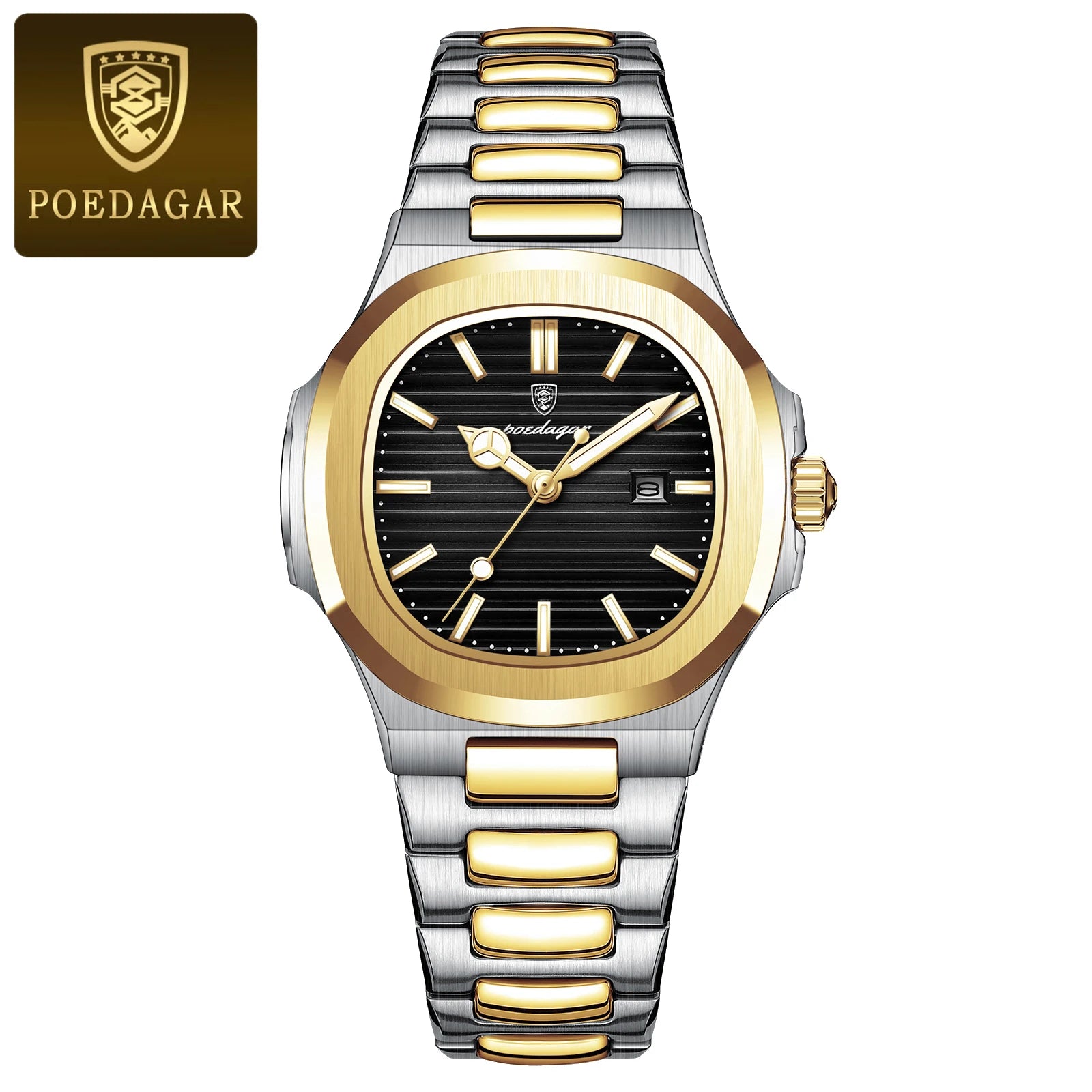 POEDAGAR Original Trendy Women's Watches Waterproof Luminous Date Ladies Wristwatch Stainless Steel Quartz Watch For Woman Reloj