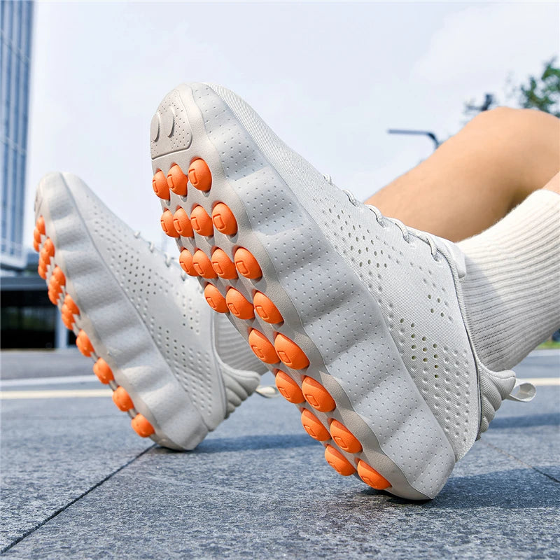 New Shoes Massage Particles Supercritical Cushioning Breathable Knit Sports Sneakers Non-slip Walking Shoe
