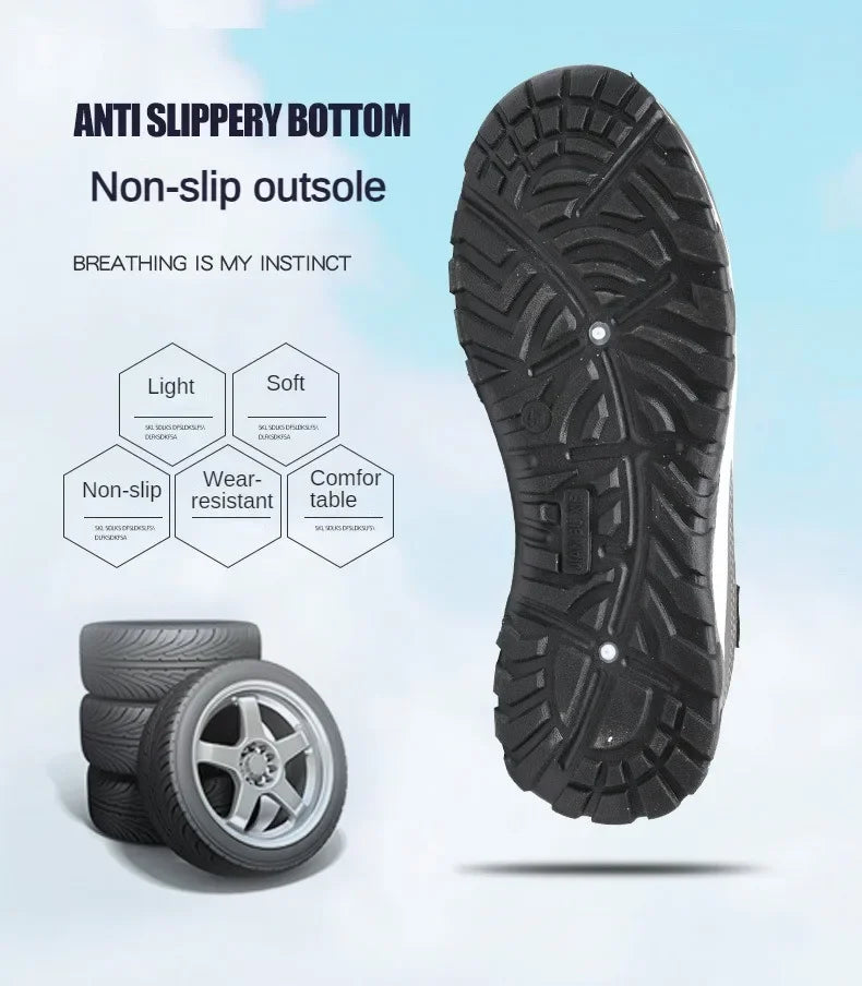 Men Sneakers Breathable Orthopedic Travel Plimsolls Slip On Comfortable for Outdoor Activity Hiking Walking