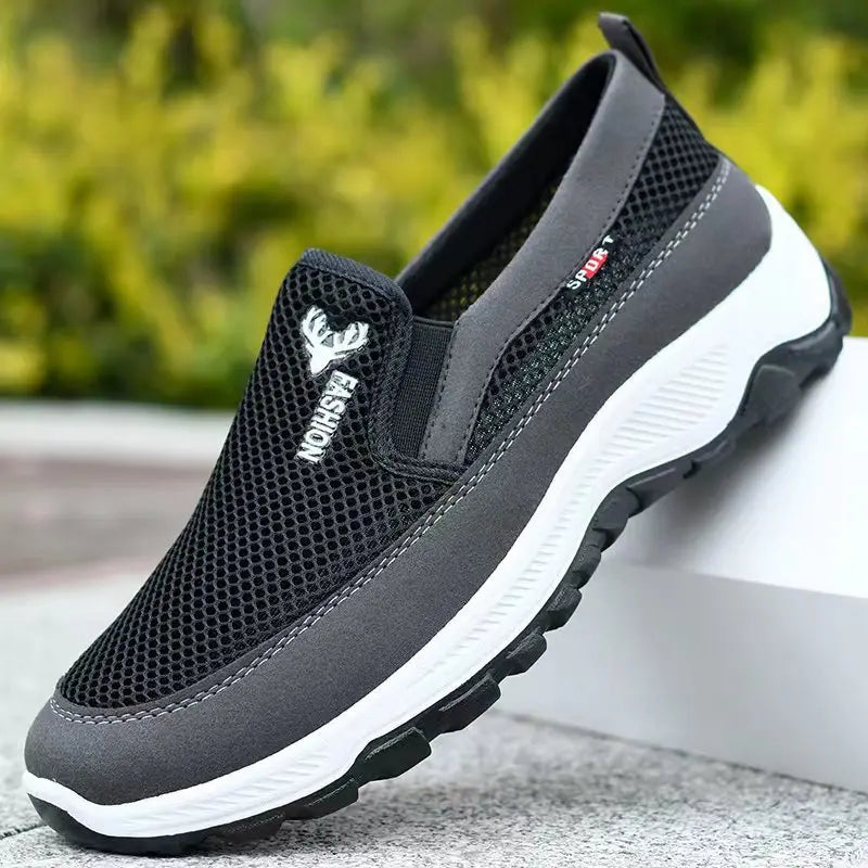 Men Sneakers Breathable Orthopedic Travel Plimsolls Slip On Comfortable for Outdoor Activity Hiking Walking