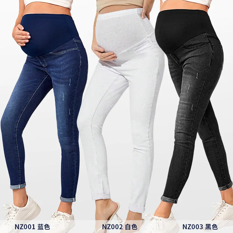 Maternity jeans maternity suit high waist belly lift hip elastic 2025 new style