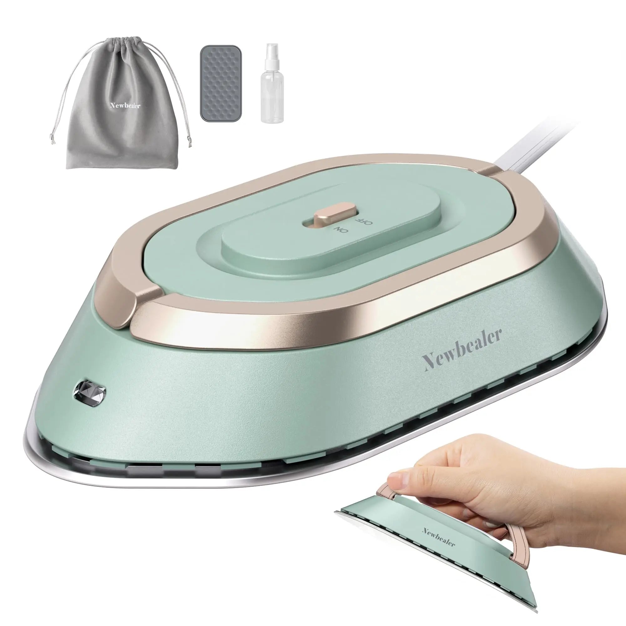 YUNCHI Portable Mini Electric Iron Dual-voltage Non-steam Travel Dry Iron 100-240V