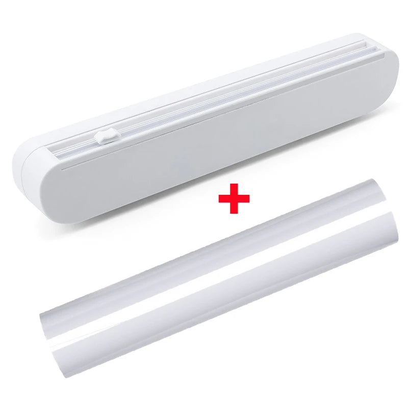 Plastic Wrap Dispenser With Cutter Film Wrap Dispenser Kitchen Tools Food Cling Film Dispenser Kitchen Accessories
