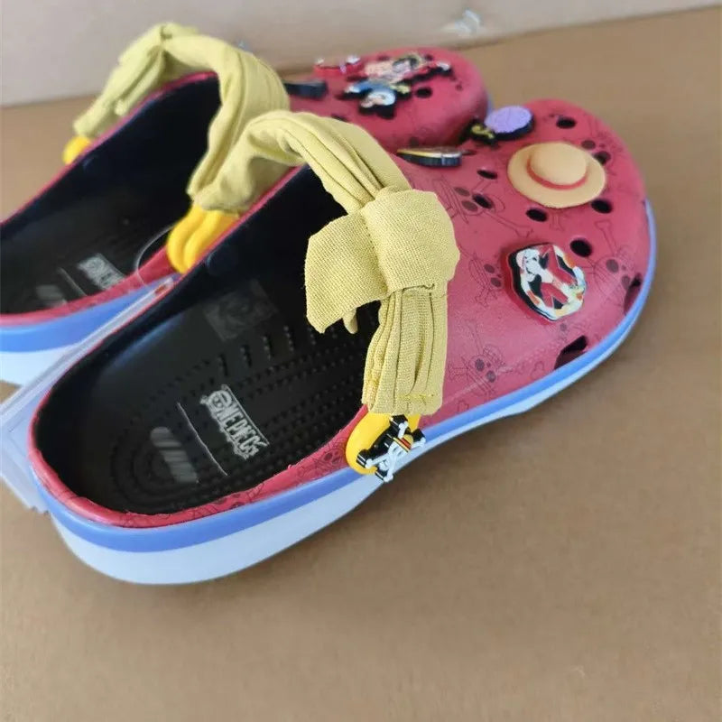New 2026 Sandals Gift Anime ONE PIECE Luffy Cartoon Clogs Summer Beach Non-Slip EVA Closed Toe Comfort Ultra Cool