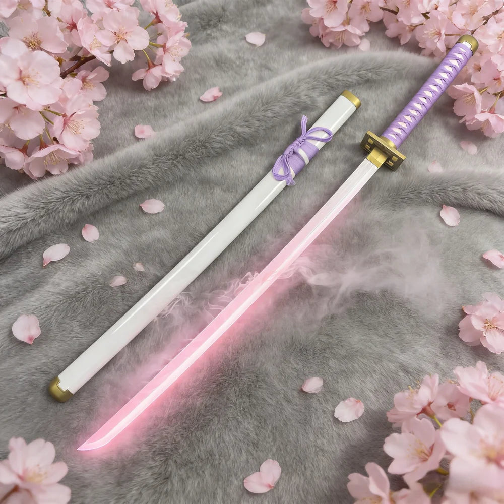 40inch Bleach Kuchiki Byakuya Katana Real Japanese Sword LED Mist Original Vapor Schwert Wood Lightsabre Cosplay Prop Toy Gift