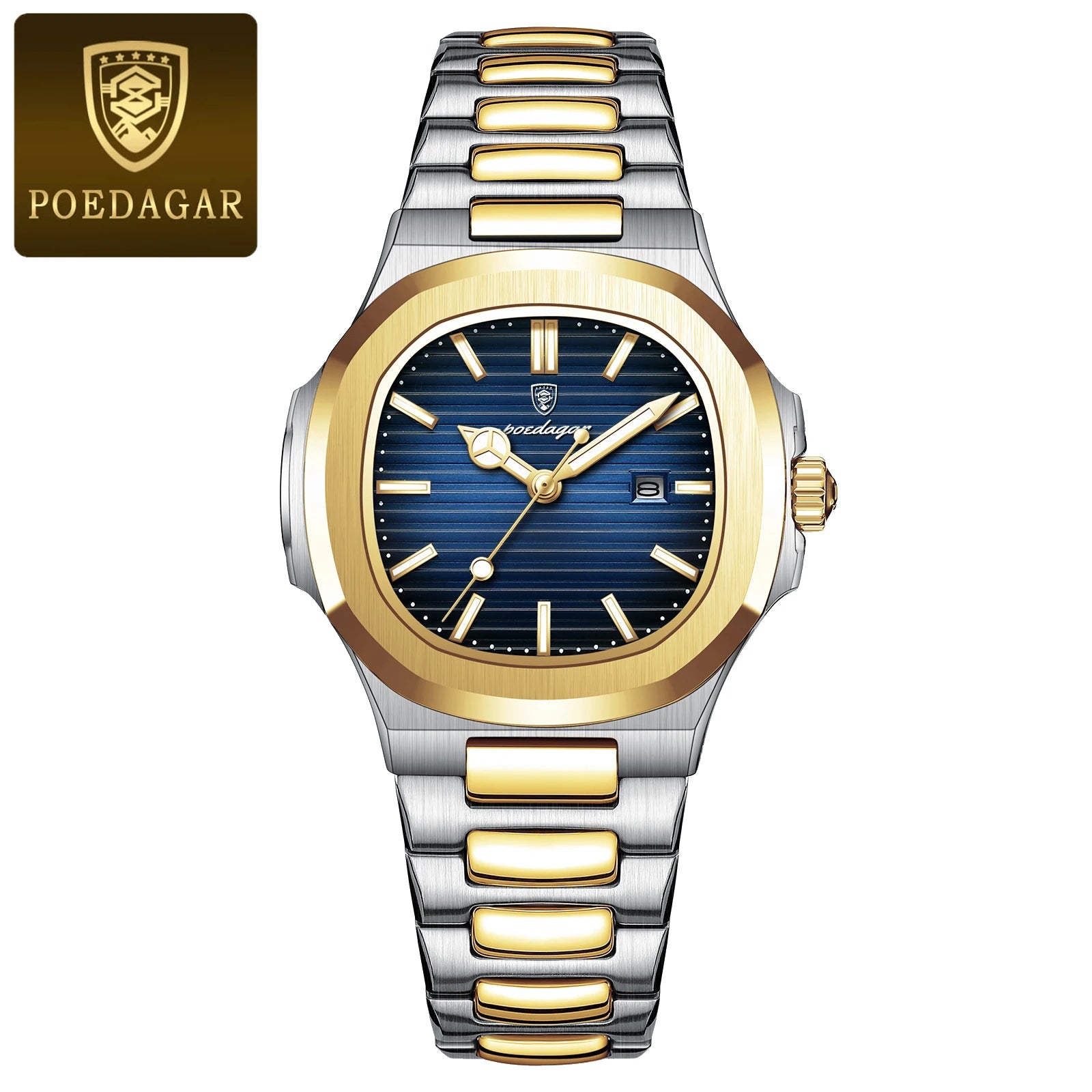 POEDAGAR Original Trendy Women's Watches Waterproof Luminous Date Ladies Wristwatch Stainless Steel Quartz Watch For Woman Reloj
