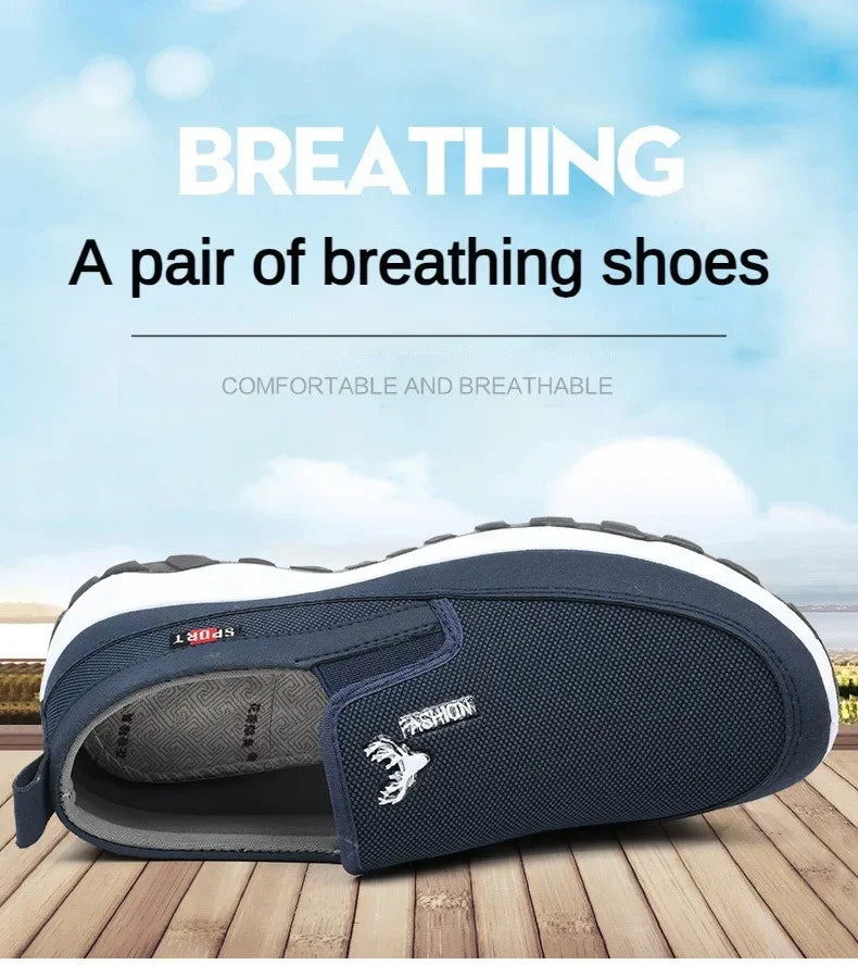 Men Sneakers Breathable Orthopedic Travel Plimsolls Slip On Comfortable for Outdoor Activity Hiking Walking