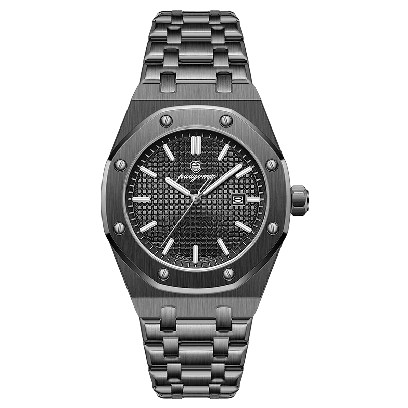 PAAZOMU Luxury Quartz Man Wristwatch Sport Men Watches Waterproof Luminous Date Week Stainless Steel Men's Watch Male Reloj+box