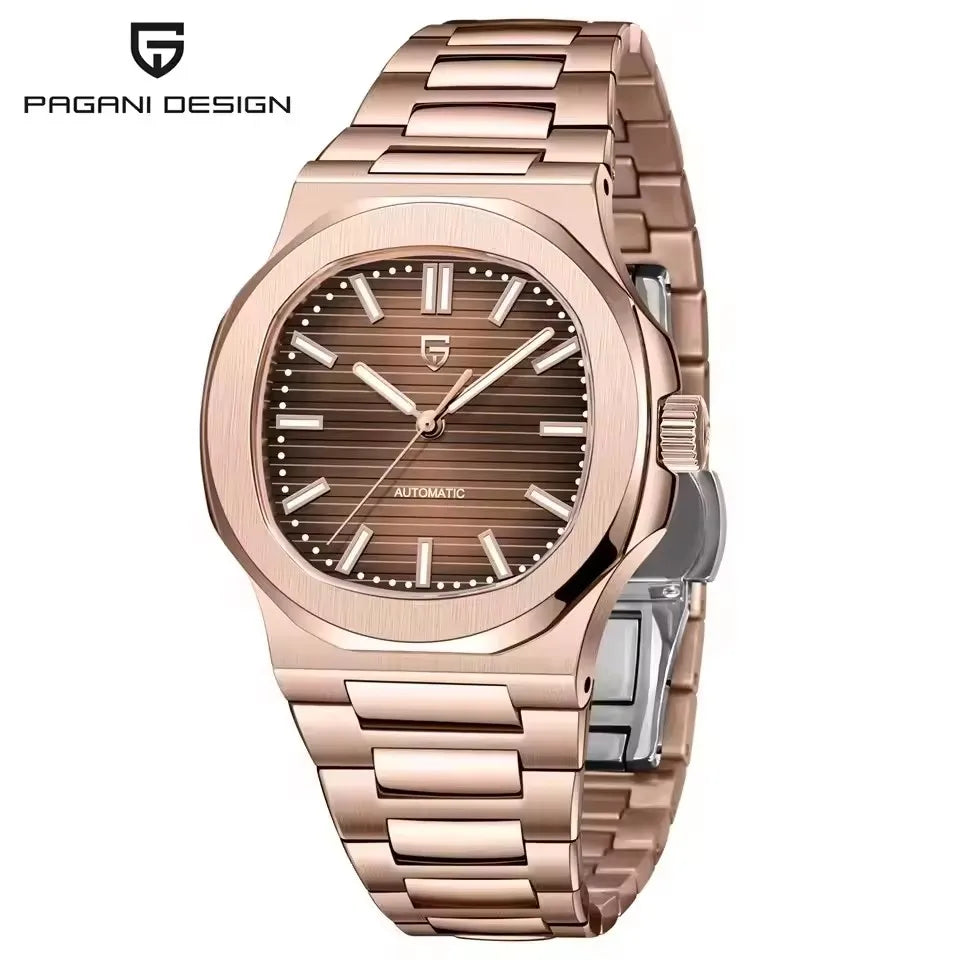 PAGANI DESIGN New Sport Elegance Mechanical Watch Stainless Steel Luminous Man watch Sapphire Seagull ST16 Movt Men's Watches