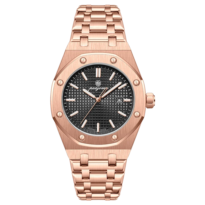 PAAZOMU Luxury Quartz Man Wristwatch Sport Men Watches Waterproof Luminous Date Week Stainless Steel Men's Watch Male Reloj+box