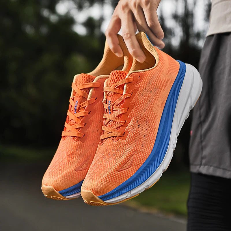 Running Shoes Luxury Shoes Couple Outdoor Sneakers Cushioning Breathable Mesh Off-road Trainer Shoes Race Non-Slip Fashion
