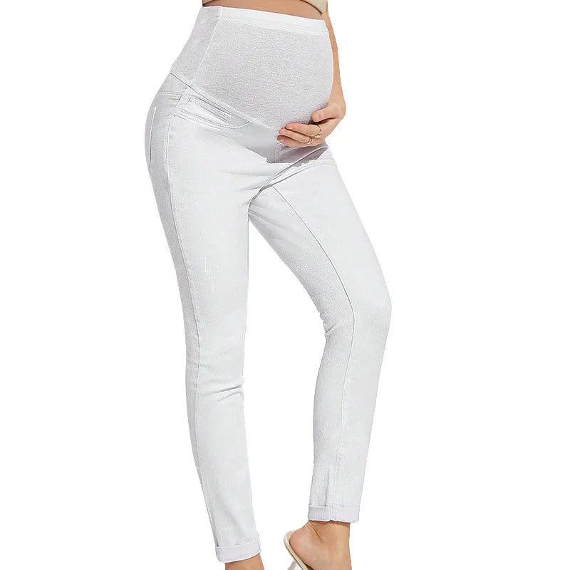 Maternity jeans maternity suit high waist belly lift hip elastic 2025 new style