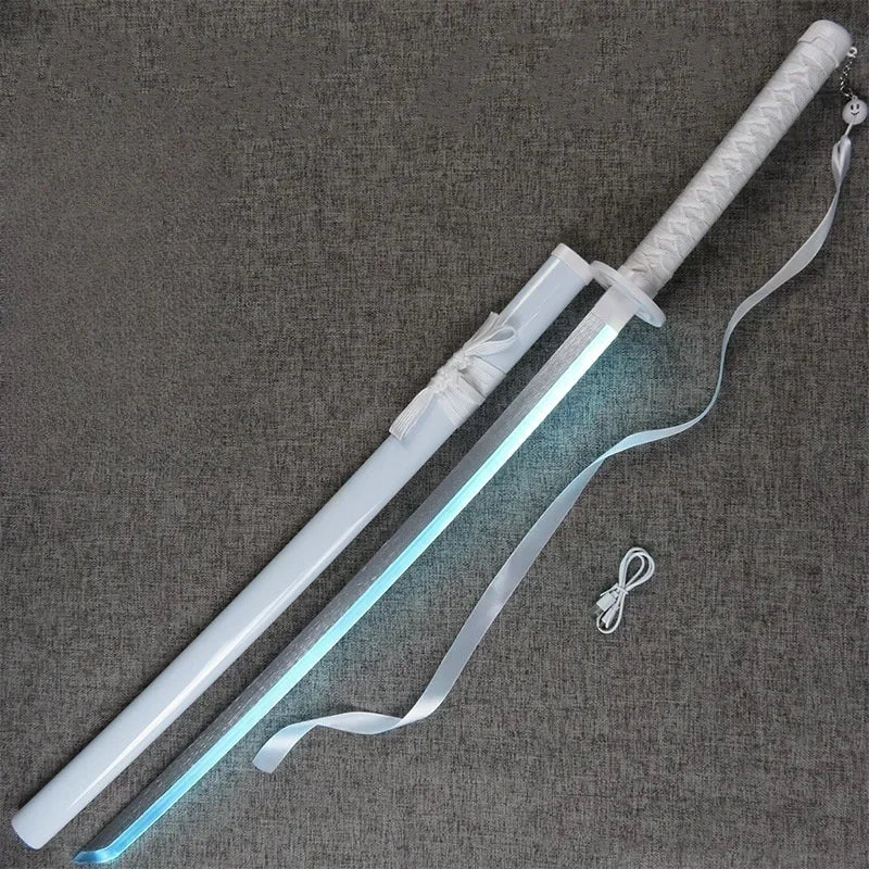 Luminous Bleach Katana Led Light Rukia Sword Anime Ichigo Cosplay Prop Ninja Knife Real Japanese Katana Bright Samurai Sabre Toy