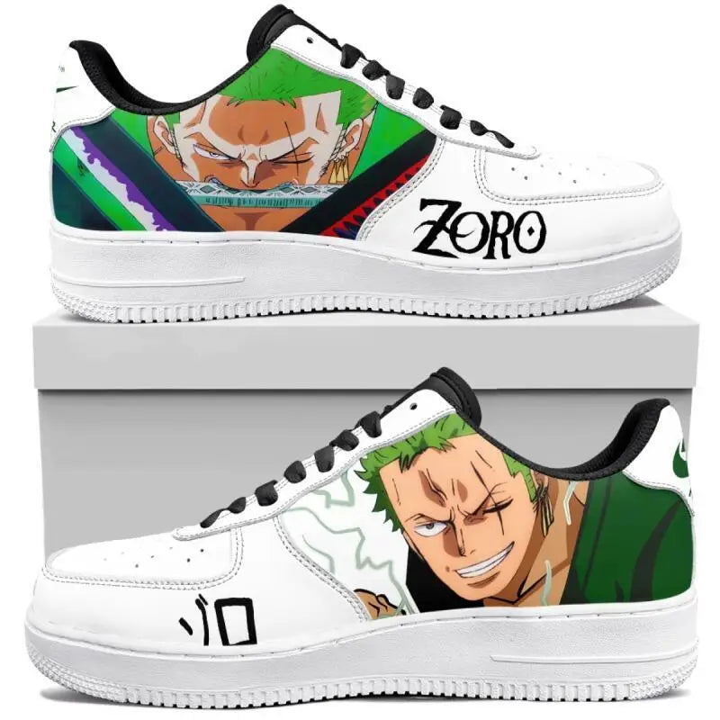 One Piece Anime High Top Shoes Leisure Male Female Basketball Shoes Sneakers Monkey D. Luffy Couple Shoes Customizable Gift