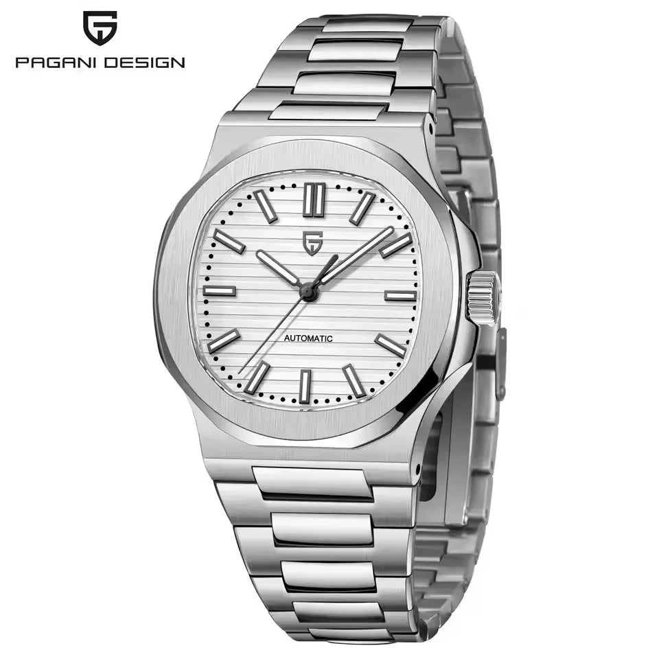 PAGANI DESIGN New Sport Elegance Mechanical Watch Stainless Steel Luminous Man watch Sapphire Seagull ST16 Movt Men's Watches