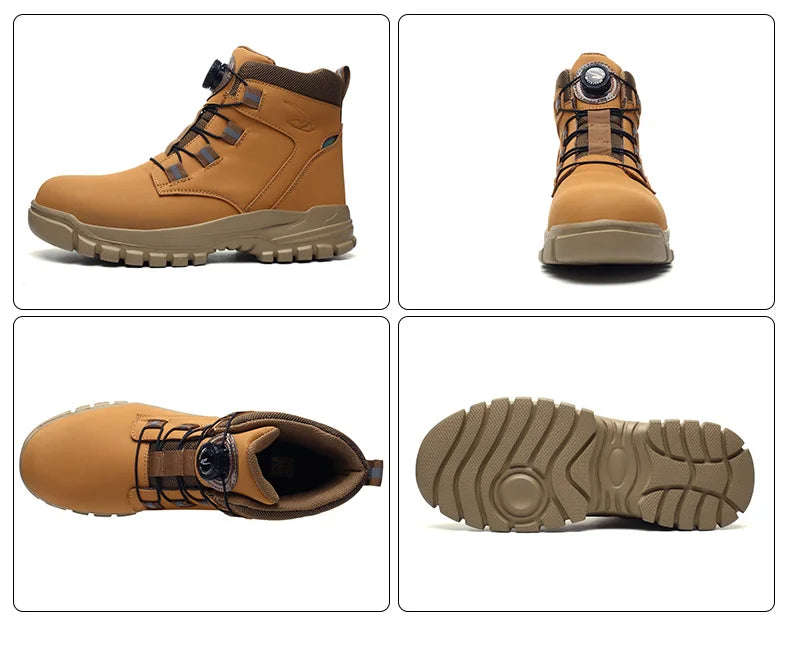Work Safety Boots Men Waterproof Security Boots lightweight Industrial Steel Toe Work Shoes Protective Men Safety Shoes Size 48