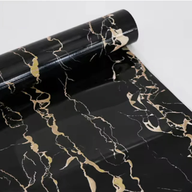 40cm kitchen waterproof and oil resistant PVC self-adhesive marble wall sticker easy to clean home decoration wall sticker