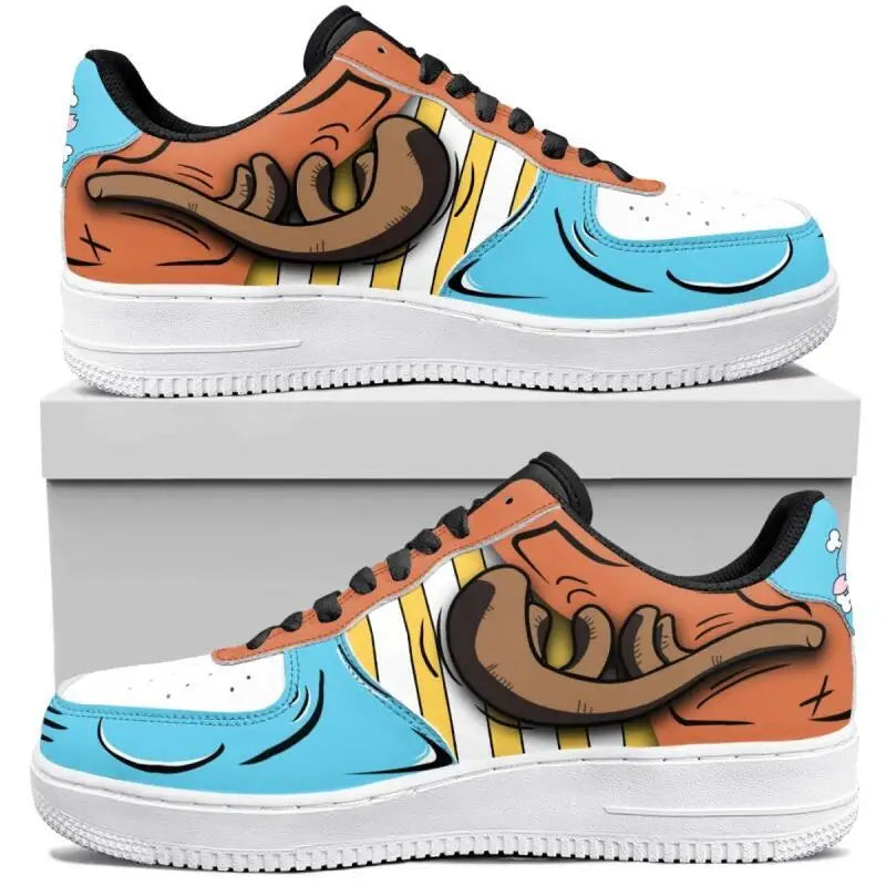 One Piece Anime High Top Shoes Leisure Male Female Basketball Shoes Sneakers Monkey D. Luffy Couple Shoes Customizable Gift