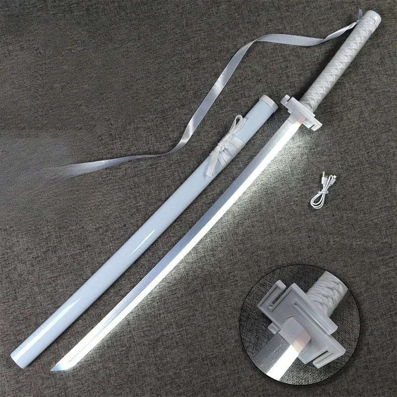 Luminous Bleach Katana Led Light Rukia Sword Anime Ichigo Cosplay Prop Ninja Knife Real Japanese Katana Bright Samurai Sabre Toy