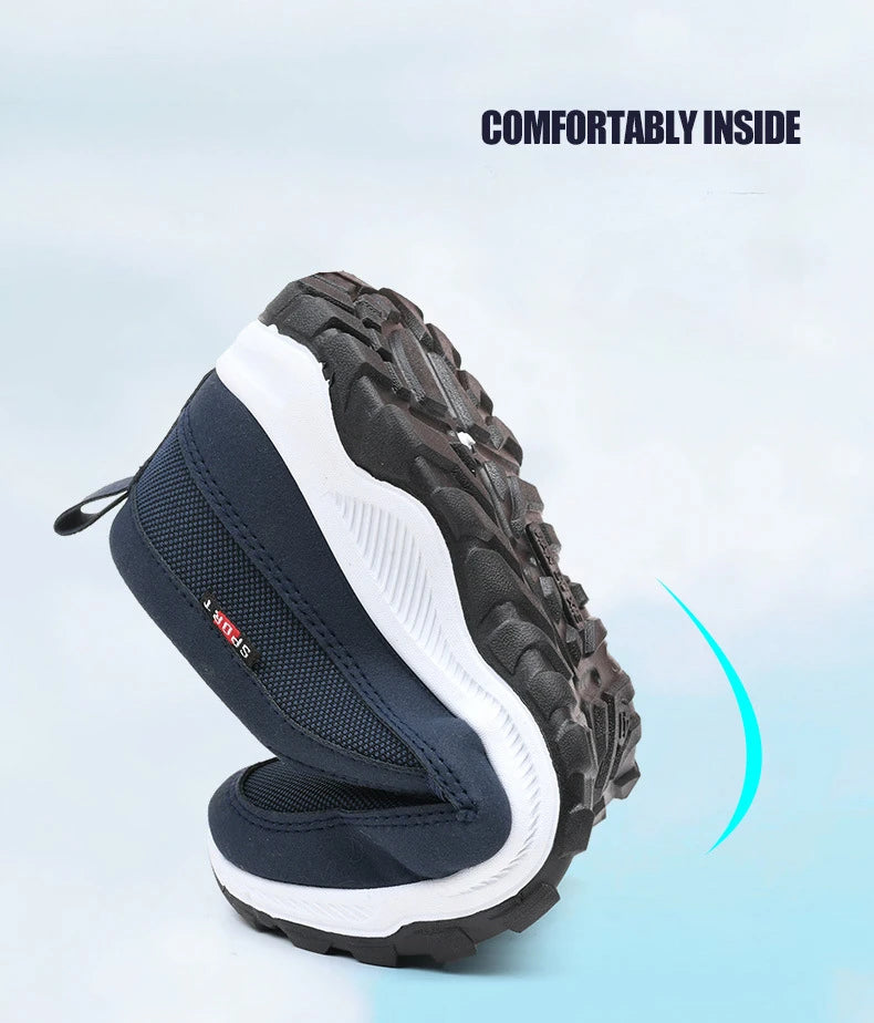 Men Sneakers Breathable Orthopedic Travel Plimsolls Slip On Comfortable for Outdoor Activity Hiking Walking