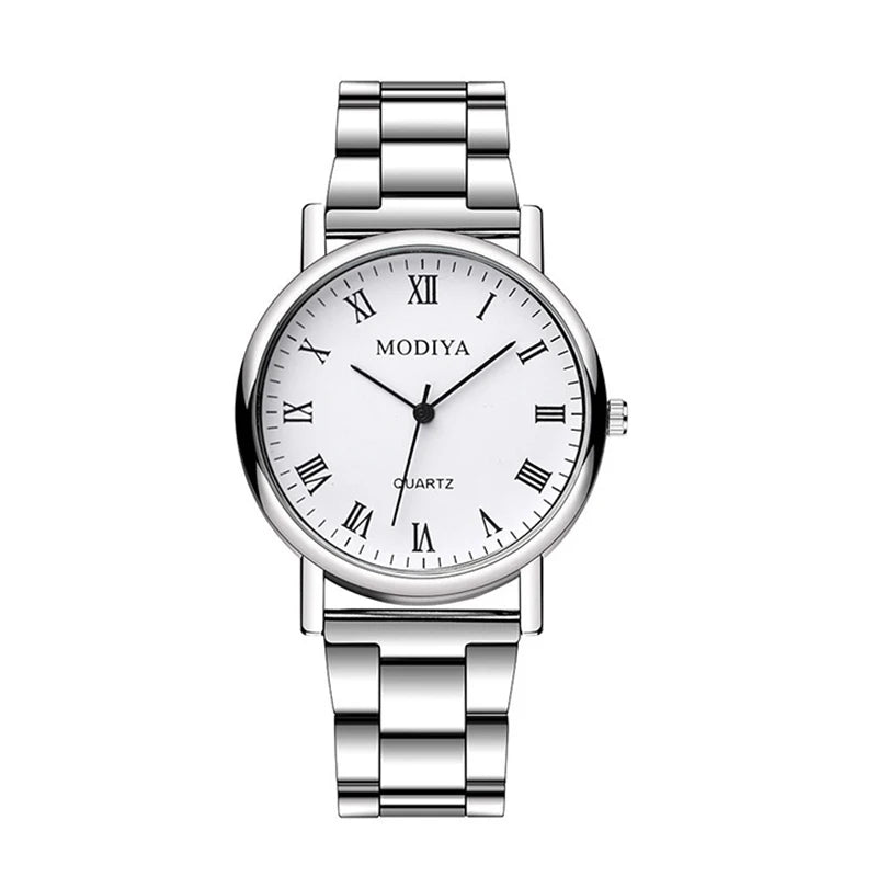 Men's Watch Casual Silver Alloy Band Male Quartz Watches
