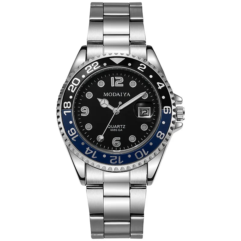 Fashion Men Business Watches Casual Silicone Band Calendar Quartz Watch Steel Wristwatch for Male Clock Reloj Hombre