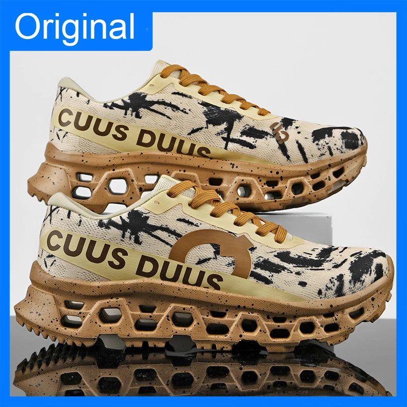 Men Sneakers High-quality Mesh Breathable Hollow Out Soft Sole Rebound Anti Slip Marathon Sports Shoes Comfort Outdoor Running